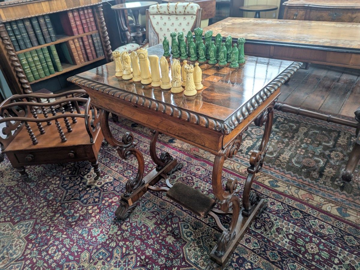 Victorian Rosewood Chess Top Table